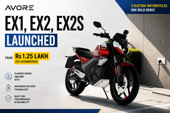 Avore Debuts With EX1, EX2 And EX2S Electric Motorcycles